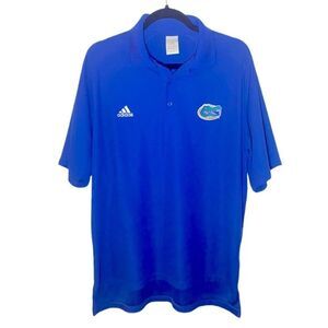 Adidas UF Florida Gators Polo Shirt Blue Football Men's Size Large